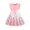 Pink, variant on Sweet Girly Butterfly Print Dress for Big Kids, Polyester Ribbed Ruffle Fly Sleeve Summer Party Sundress(Blue120)