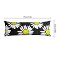 thumbnail image 5 of Spring Daisy Floral Pillow Cover 20x54 - Full-Length Support Case with Invisible Zipper - Cute Vintage Design - Machine Washable & Breathable, 5 of 6