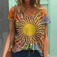 thumbnail image 2 of Birdeem T-Shirt Blouse à Manches Courtes Imprimé Col en V pour Femmes Grande Taille, 2 of 4