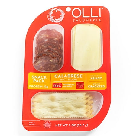 Olli Salumeria Snack Pack with Calabrese Salami, Asiago & Cracker (2