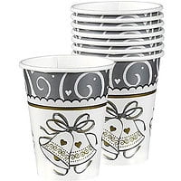 25th Wedding Anniversary 'Platinum Proposal' 9oz Paper Cups (Best 25th Anniversary Gifts)