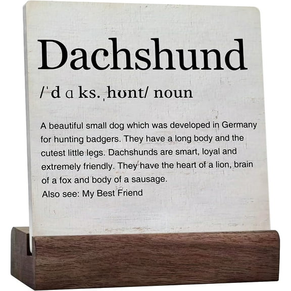 Dachshund Gift Ideas Dachshund Definition Art Ceramic Table Sign Dachshund Dog Lover Desk Decorative Sign Home Decor
