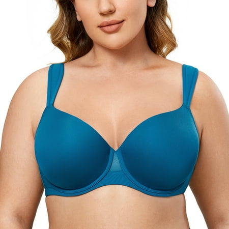 

AISILIN Women s Plus Size Bras T-shirt lightly lined Full Coverage Comfort Wide Strap