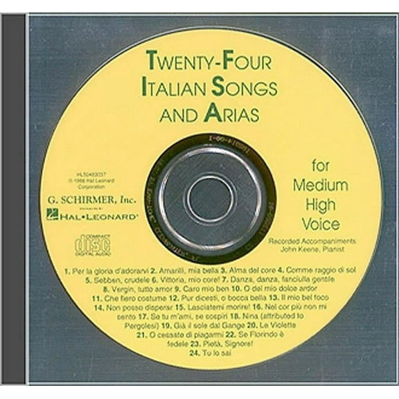 Twenty-Four Italian Songs And Arias - Medium High (cd)