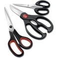 thumbnail image 4 of Haomacro Kitchen Scissors, Heavy Duty Meat Scissors Poultry Shears, Dishwasher Safe Food Cooking Scissors Stainless Steel Utility Shears, 3-Pack, 4 of 8