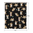 thumbnail image 5 of Cute Cartoon Corgi Shower Curtain 72"x84" ,Bathroom Decorative Shower Curtains Set with 12 Hooks,Modern Waterproof Washable Shower Curtain, 5 of 6