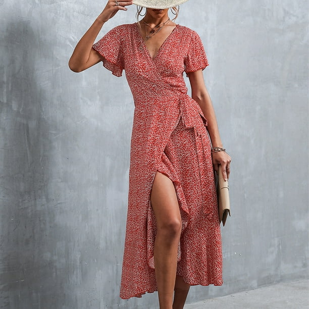 Vestido Cruzado Largo Vestido Cruzado Vestido Midi Fiesta Vestido