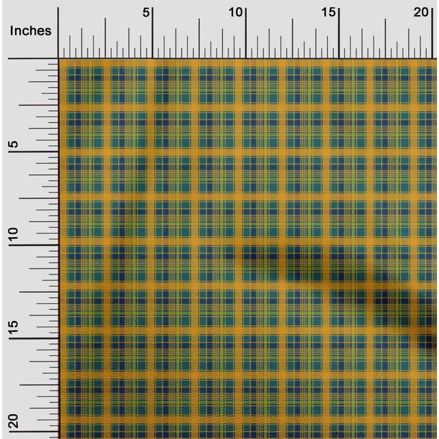 oneOone Viscose Chiffon Fabric Madras Check Printed Craft Fabric BTY 42 Inch Wide