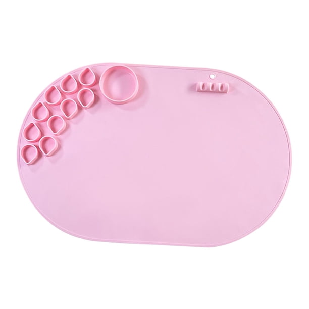 Tapete de silicona para manualidades, tapete para pintura de silicona, tapete antideslizante resistente al calor, tapete multiusos para artistas para Rosa