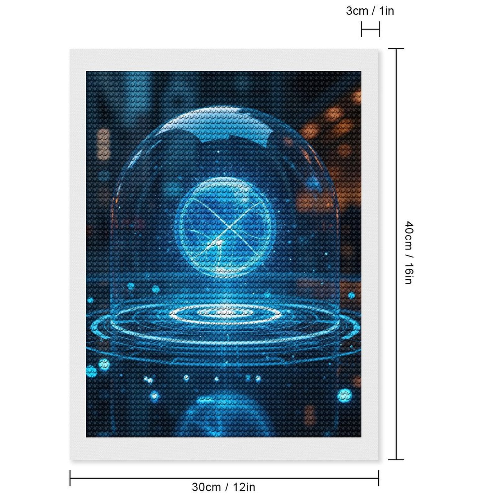 Diamond Art Kits for Adults - Sphere Hologram Under Glass Dome 5d Diamond Painting for Adults, Diamond Art for Adults Beginners, Frameless Diamond Painting Kits for Adults for Home Wall Decor