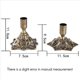 thumbnail image 4 of 4 Candelabros, Candelabros Cónicos para Candelabros, Candelabros de Metal Vintage de Latón Dorado, 4 of 9