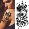 thumbnail image 1 of DPTALR Sketch Tattoos Stickers Abstract Stickers Rose Flowers, 1 of 2