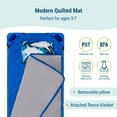 thumbnail image 4 of Wildkin Modern Nap Mat with Elastic Corner Straps for Toddler Boys and Girls, Daycare and Preschool (Sharks Blue), 4 of 8