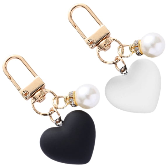 Soimiss 2Pcs Small Heart Key Chain Pendant for Purse and Backpack Decorative Accessories