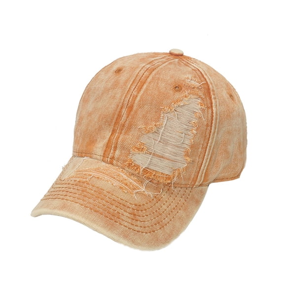 ibiyuan Women's Baseball Caps Summer Hats for Women Men's and Women's Washed Solid Color Baseball Cap with Eyelets for Outdoor Sun