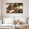 thumbnail image 2 of Elephant Stock Warped Abstract Wall Art - Horizontal Multi Panel Canvas - Living Room Wall Decor - Abstract Multi Panel - Brown And Beige Decor - 45" x 28", 2 of 8