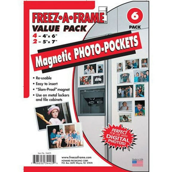 Freez-A-Frame 4x6 & 5x7 Magnetic Photo Frames Combo Pack