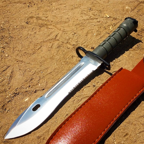 32.39 cm Defender Xtreme Lame dentelée Acier inoxydable M9 Couteau de  chasse avec gaine 
