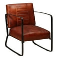 thumbnail image 1 of vidaXL Lounge Chair Brown Genuine Leather, 1 of 5