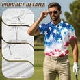 thumbnail image 5 of Aplkyhs Matching Golf Shirts for Couple Tie Dye Patriotic Star Quarter Zip Mens Hawaiian Shirt Moisture Wicking Suitable for Outdoor Sports Soft and Comfortable Lapel Design, 5 of 6