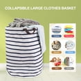 thumbnail image 3 of Cesta de almacenamiento de ropa Cesto de ropa independiente Cesto de ropa grande plegable con asas para guardar ropa, 3 of 8