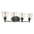 thumbnail image 2 of ELISSA Transitional 4 Light Rubbed Bronze Bath Vanity Light Clear Glass 30" Wide, 2 of 3