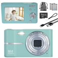 thumbnail image 1 of MAKATA Compact Digital Camera 50MP 16X Zoom HD 1080P - Point and Shoot Digital Camera 32GB Two Batteries - Kids Camera for Boys Girls Toddler Kids Students Beginners - Birthday or Holiday Gift (GREEN), 1 of 10