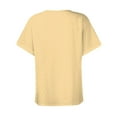 thumbnail image 4 of Womens T Shirts Women Loose V Neck Short Sleeve Tops Casual Pure Color Lace Summer Shirts Blouse Tops for Women, 4 of 5