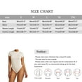 thumbnail image 6 of Xmarks Women's Crew Neck Short Sleeves Slim Fit Casual Basic Bodysuit Daily Sport Jumpsuit T Shirts with Thong Design, 6 of 6
