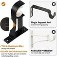 thumbnail image 4 of DESTYER Heavy Duty Window Rod Bracket Modern Style For Home Decor Brackets For Curtain Curtain Rod Bracket black 12pcs, 4 of 6