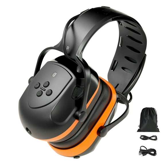 KFFKFF Protective Ear Covers, Digital Ear Guards with 5.1 Bluetooth Tech, Sound Dampening Headset NRR24dB, Auditory Safety Ear Covers for Firearms Use, Production Work and Grass Cutting