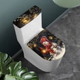 thumbnail image 3 of HELLHERO Pack of 2 Toilet Lid Seat Cover for Toilet Christmas Snowman Music Fits All Toilet Shapes Round Toilet Lid Dust Cover Elastic Bottom, 3 of 8