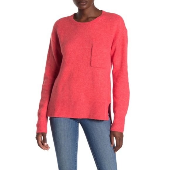 SANCTUARY Fuzzy Knit Pocket Sweater 