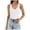 White, variant on Povozer Womens Ribbed Tank Tops Square Neck Summer Sleeveless Slim Fitted Color Block Basic Knit Tee Shirts(Black,M)
