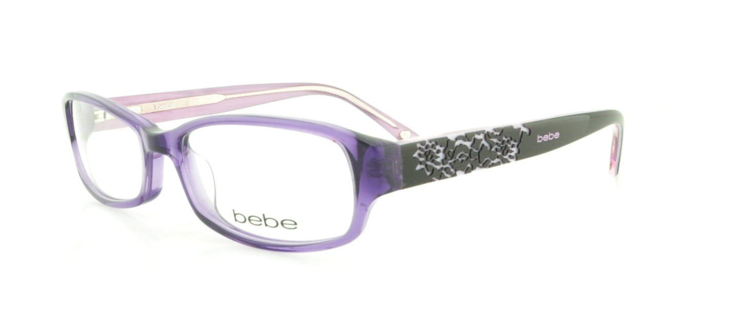 BEBE Eyeglasses BB5063 519 Purple Crystal 52MM
