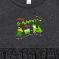thumbnail image 4 of Inktastic Happy St. Patrick's Day Shamrock Train Girls Baby Dress, 4 of 5