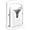 white, variant on Bagel Slicer Guillotine, Safe Bagel Cutter with Safety Shield & Serrated Stainless Steel Blade, Even Slicer for English Muffins, Buns, and Rolls, Dishwasher Safe, White&Red
