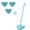 Blue, variant on Triangular Cleaning Mop Shower Scrubber with Long Handle Adjustable Spin Scrubber Tool Handheld Bathroom Scrubber For Tub Tile Floor Wall And Kitchen