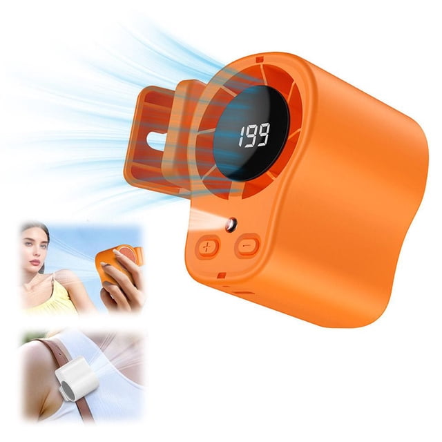 2026 Car Clip on Air Conditioner Fan with LED Display,Portable Mini Cooling System for AutoVehicle,360 Rotation,199 Speeds Adjustable,USB Rechargeable Personal Cooling MiniFans for Umbrella,Office