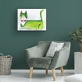 thumbnail image 3 of Trademark Fine Art Sharyn Bursic  The green cat Canvas Wall Art, 3 of 4