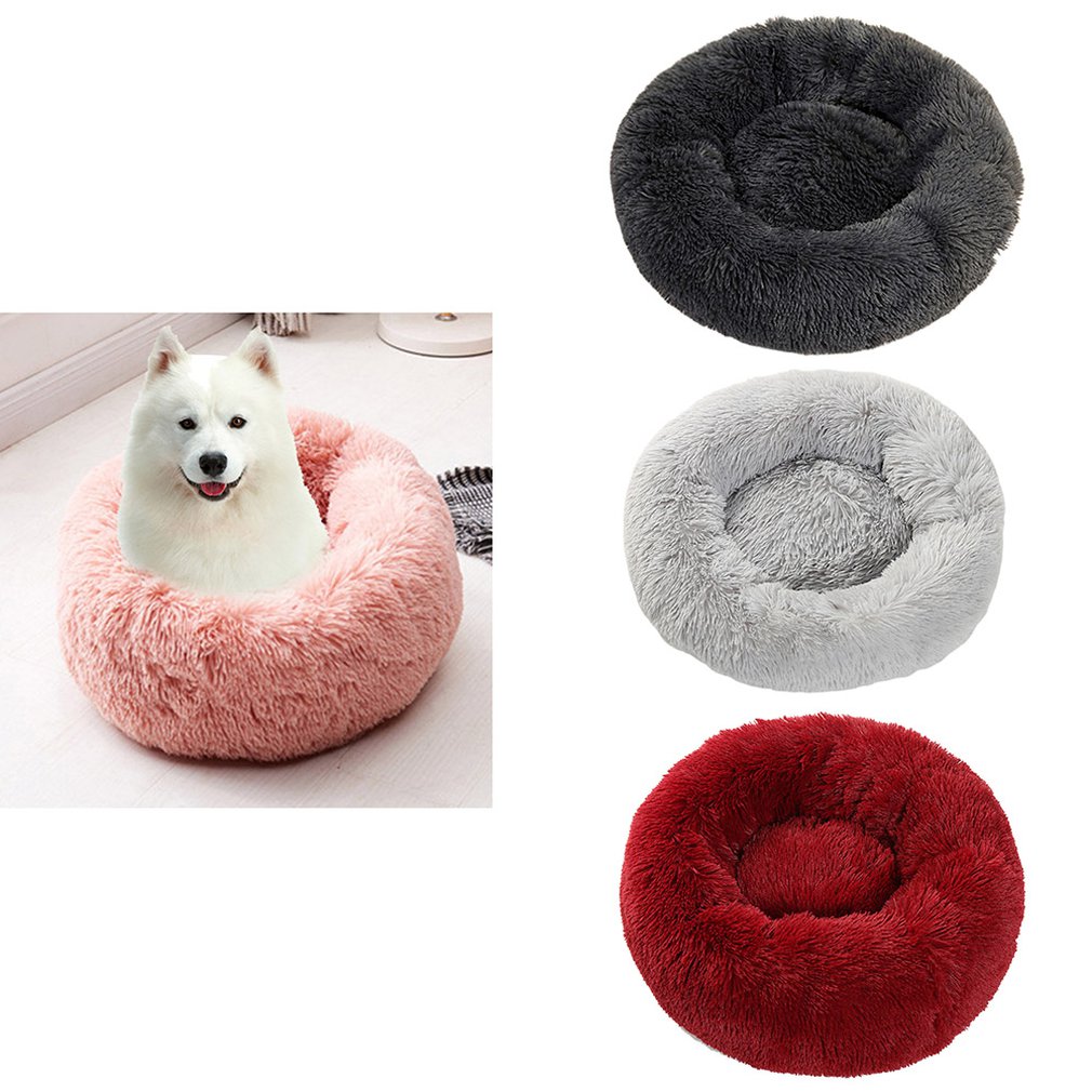 plush dog house bed