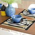 thumbnail image 5 of Homieway Placemats Set of 4, Boho Tassel Paper Woven Braided Placemats 12x18 inch Aesthetic Natural Rustic Place Mats for Dinner Wedding Party Beach Farmhouse Table Decoration, Black, 5 of 6