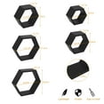 thumbnail image 2 of Hexagon Floating Shelves 5 Different Sizes Honeycomb Shelves for Wall, Black, 2 of 8