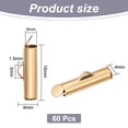 thumbnail image 4 of 1 Box 304 Stainless Steel Slide On End Clasp Tubes Slider End Caps Golden 6x16x4mm Hole: 3x1.5mm Inner Diameter: 3mm 60Pcs/box, 4 of 5