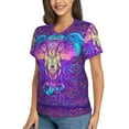 thumbnail image 2 of Vsdgher Elephant in Tribal Style Women Shirts V Neck Short Sleeve Tops T-Shirt Basic Tees, S to 3XLLarge, 2 of 5