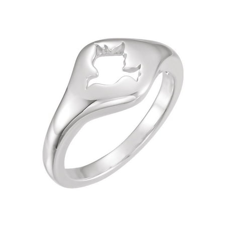 Roy Rose Jewelry 14K White Gold Dove Ring