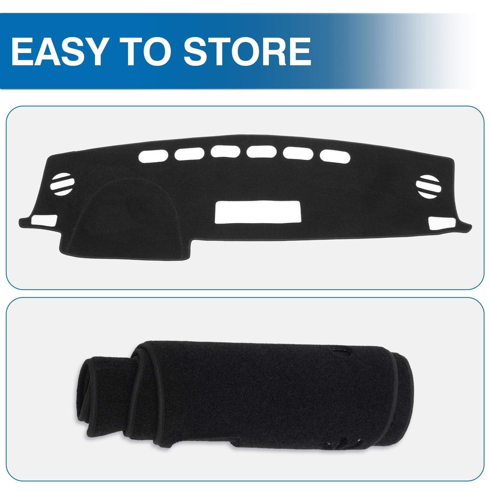 Car Dash Cover Mat for Toyota RAV4 2013-2018 Left Hand Driving Non-Slip Center Console Dashboard Cover Interior for Toyota RAV4 Accessories Custom Fit Dash Mat Sunshade Windshield Glare Black