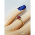 thumbnail image 4 of Natural Ruby Gemstone Ring, Oval Cut Ring, 925 Yellow Gold Plated Sterling Silver Ring Wedding Gift For Him, 4 of 5