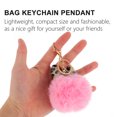 thumbnail image 3 of EeaseCA 1Pc Leopard Printed Ear Keychain Furry Ball Bag Pendant Gift Key Ring (Pink), 3 of 8