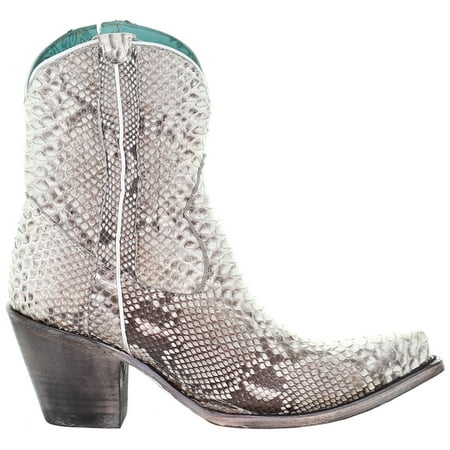 

Corral Boots Womens Snakeskin Snip Toe Cowboy Ankle Boots